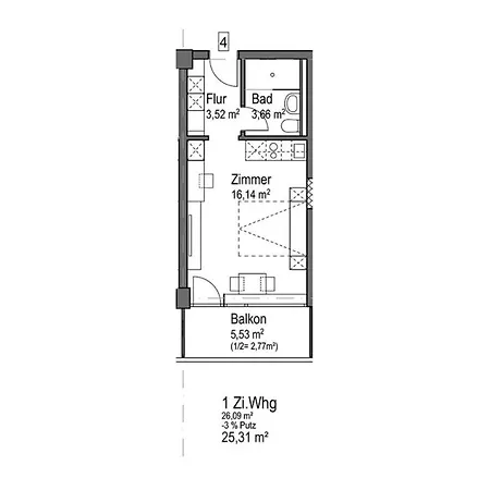 아파트 Huber Living Basic 102 *